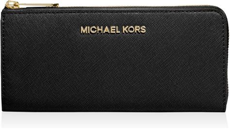 michael kors jet set travel zip around wallet black saffiano|Michael Kors saffiano tote.